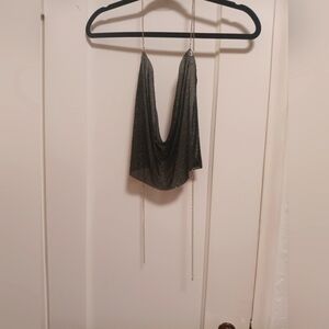 Elegant Black Chain Strap Top